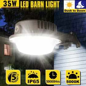 Kukuppo Ng-spn-35w-120v-led#5086 35w Led Barn Light Dusk To Dawn Outdoor Security Garden Yard Street Lighting