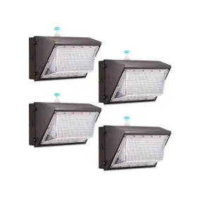 6500 Langy Mz02 4pack 120w Led Wall Pack Light With Dusk-to-dawn Photocell 18000lm