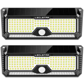 B085242plc Leclstar Solar Outdoor Lights 4000lm 268 Led Motion Sensor Waterproof Wireless Flood Secu