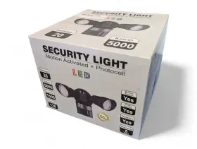 991944 Led Security Flood And Motion Activated Light 1500 Lumen 5000k Daylight Bronze