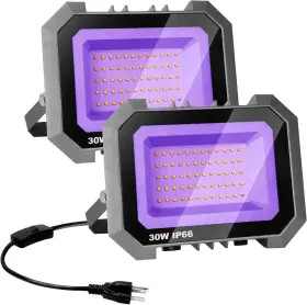 Leddictive 313033233223 30w Led Black Lights 2 Pack Blacklight Flood Light With On/off Switch 6.7ft Cord Leddictive 313033233223 30w Led Black Lights 2 Pack Blacklight Flood Light With On/off Switch 6.7ft Cord