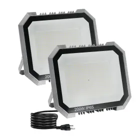 B0ckt9plf8 Leddictive 2-pack 200w Led Flood Lights Outdoor 20000lm 6000k Waterproof Garage