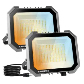 B0cnrc4spy Leddictive 2-pack 100w Led Flood Lights Outdoor 3cct 3000/4000/6000k Selectable
