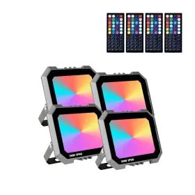 Rgb-28 Leddictive 4 Pack Rgb Led Flood Light 30w Eqv 300w Outdoor Lights With Remote