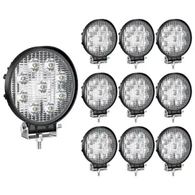 A6b2c8d4e0f6g2h16 Ledkingdomus Led Light Bar 27w 4inches Pods Flood Round Work