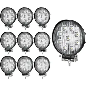 Mamuslw5fp Ledkingdomus Led Light Bar 27w 4inches Pods Flood Round Work