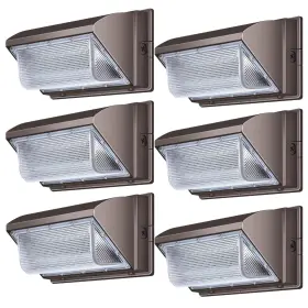 1800f Ledmo Led Wall Pack Light 15840lm Daylight 120w 6pack No Photocell Brown