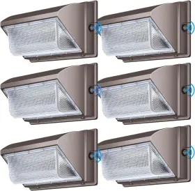 B0dk5bs792 Ledmo 6 Pck Led Wall Pack Light Photocell 120w Dusk To Dawn Outdoor Commercial Se
