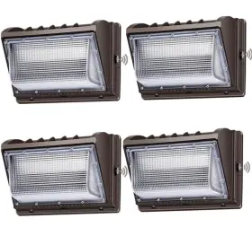 Ez899g Ledmo 150w Wall Lights Outdoor Led Photocell 5000k Dusk Dawn Ip65 21000lm 4 Pack
