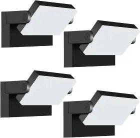 Led1361d Ledmo 60w Led Flood Lights Outdoor 5000k Wall Mount 4 Pack For Garage Barn Yard