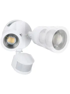 A-13462 Leonlite 25w Led Outdoor Motion Sensor Security Light Dual Head Flood 5000k White Etl