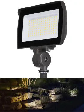 Leonlite E-64788 30w/15w Led Security Flood Light Outdoor 5000k/4000k/3000k Selectable Bronze
