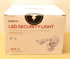 Leonlite Ssctcrt1825w 2 Head Led Outdoor 25w Cct Selectable Motion Activated Floodlight