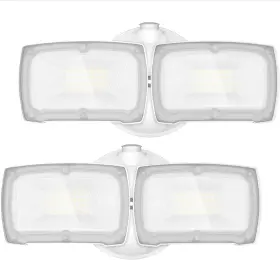 Yy01b-wh Lepower 2 Pack Led Security Light Dusk To Dawn Outdoor Flood Fixture With