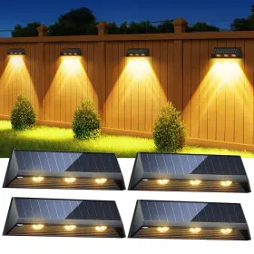 Tdl008b Letmy 9ftft Solar Fence Lights Outdoor 3x Bigger And Brighter
