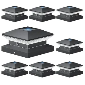 Tpc006 Letmy Solar Post Cap Lights Outdoor 8 Pack 40 Leds 30 Lumens Fence Sola
