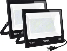 Light 726084142015 2 Pack 150w Led Flood Lights Outdoor 12000lm Super Bright Work Ip66 Wate