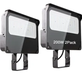 Lufo-320w15c Lightdot 2 Pack-200w Led Flood Light 5000k 28000lm With Photocell 120/277v Trunnion Mount