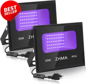 Lighting 445002341349 2 Pack 30w Led Black Light Flood Glow Party Uv Waterproof Halloween Decor Us