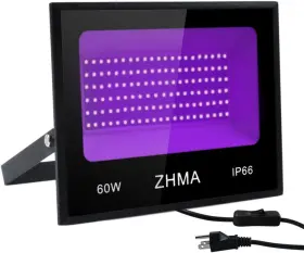 Lighting 445033119139 60w Led Black Light Flood With Plug For Indoor And Outdoor Bla