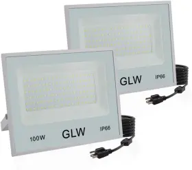 100w Lighting 744759089793 2 Pack Led Flood Lights Outdoor 10000lm Super Bright Work Light 6000k Dayli