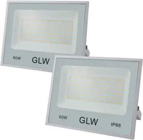 Lighting 744759331908 60w Flood Light Outdoor Ip66 Waterproof Security Lights 6000lm 3000k Warm White