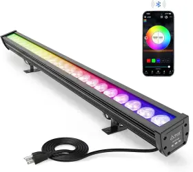 A0001 Lighting Smart Led Wall Washer Light 168w Outdoor Rgbcw Linear Bar Dimmable Via App