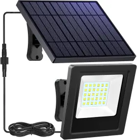 005-5c7c Lightonight Solar Lights Outdoor 6500k Cool White Flood Light Black