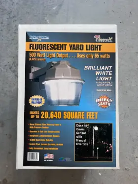 Lights Of America 755277916508 65w Fluorex Outdoor Yardlight White 9165 500 Watt Output