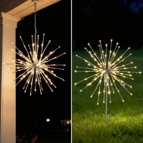 Bzq18in-w-ww Lightshare 18 Inch Starburst Light Lighted Ball 120 18in-white Frame Warm White