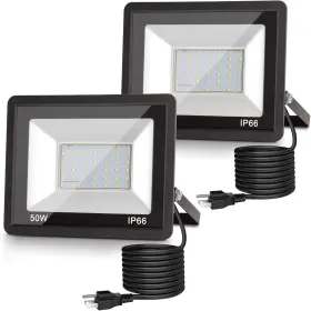 Lingerie Gu 313107798795 Flood Lights Outdoor 50w Dusk To Dawn Floodlight Ip66 Waterproof Plug In