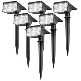 Lstn-sl-cpd-6p Linstaine Solar Spot Lights Outdoor Waterproof Ip66 6 Pack Landscape Spotlights With 3