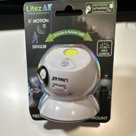 22033-02bj01 Litezall Motion Activated Led Flood Light Swivels And Rotates 360 Battery