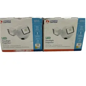 Lithonia 191848261514 Led Floodlight Projector 1800 Lumens Dusk To Dawn Security Lights 19w 4000k Pp