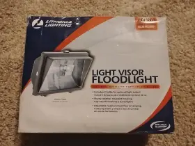 139cj6 Lithonia Lighting Outdoor Flood Light With Visor 300/ 500 Watt Quartz Halogen Bulbs Included