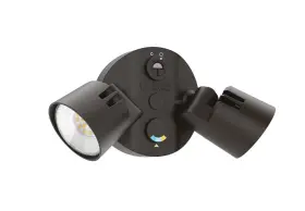 Lithonia Lighting 194995254255 150-watt Eq Led Dark Bronze 2-head Dusk-to-dawn Flood Light