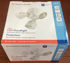 B230 Lithonia Lighting 194995255139 New Hgx Led 120v Floodlight Security Light White