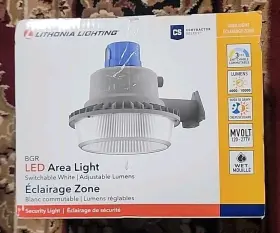 Lithonia Lighting 196182551260 Brg Led Area Light Adjustable Security Barn Dusk To Dawn