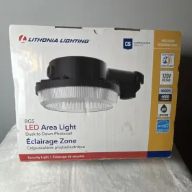 27702k Lithonia Lighting Bgs Led Outdoor Area Light Dusk-to-dawn Photocell 4000k