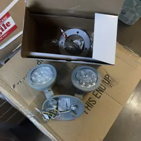 Lithonia Lighting 745972702704 Ela Led T M12 White Indoor Twin Adjustable Emergency Lamp