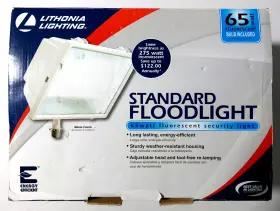 Lithonia Lighting 745974444381 Standard Floodlight 65 Watt Bulb Fluorescent Security Light