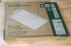 200-w Lithonia Lighting Alo21 80cri High Bay Light 1.5ft Adjustable Lumen Led 2 Switch White