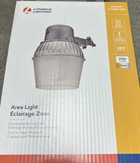 Oals1065f120plpm4 Lithonia Lighting Fluorescent Area Light-bright White 65w-2900lu-4000k E26 Base