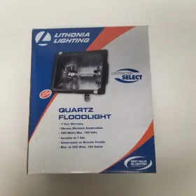 Rj30582 Lithonia Lighting 500w Quartz Floodlight 120v Dark Bronze Finish F500ql 120