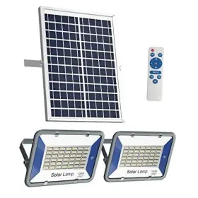 100.0 Lmdududa 788397573986 Solar Flood Light 2 Pack 100w Dusk To Dawn With Remote Control Led Watts