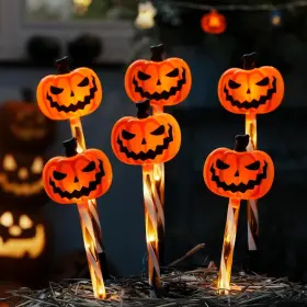 Cd-a-0620-001 Lolstar Halloween Decorations 5 Pack Pathway Lights Orange