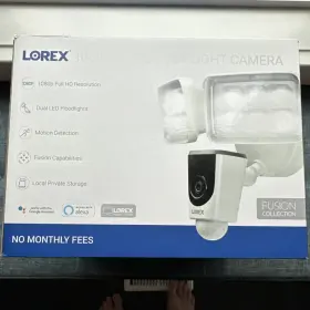V261lcd-e Lorex Dual Led Floodlight Camera Outdoor Motion Detection App Control
