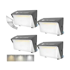 Hl-wpc150pp Ltblight 4 Pack 150w Dusk To Dawn Outdoor Lighting Wall Mounted 3000k/4000k/5000k Swi