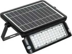 Lexsf6b40-us Luceco Led Solar Floodlight Pir Sensor 550 Lumen Ip65 4000k Black Guardian New