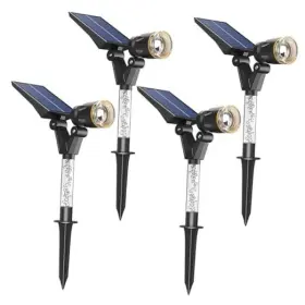 Gys-c-04 Lucksen Solar Spot Lights Outdoor Waterproof Ip65 180 Lumens 5000k 4pk Cool White